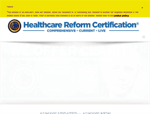 Tablet Screenshot of healthcarereformcertification.com